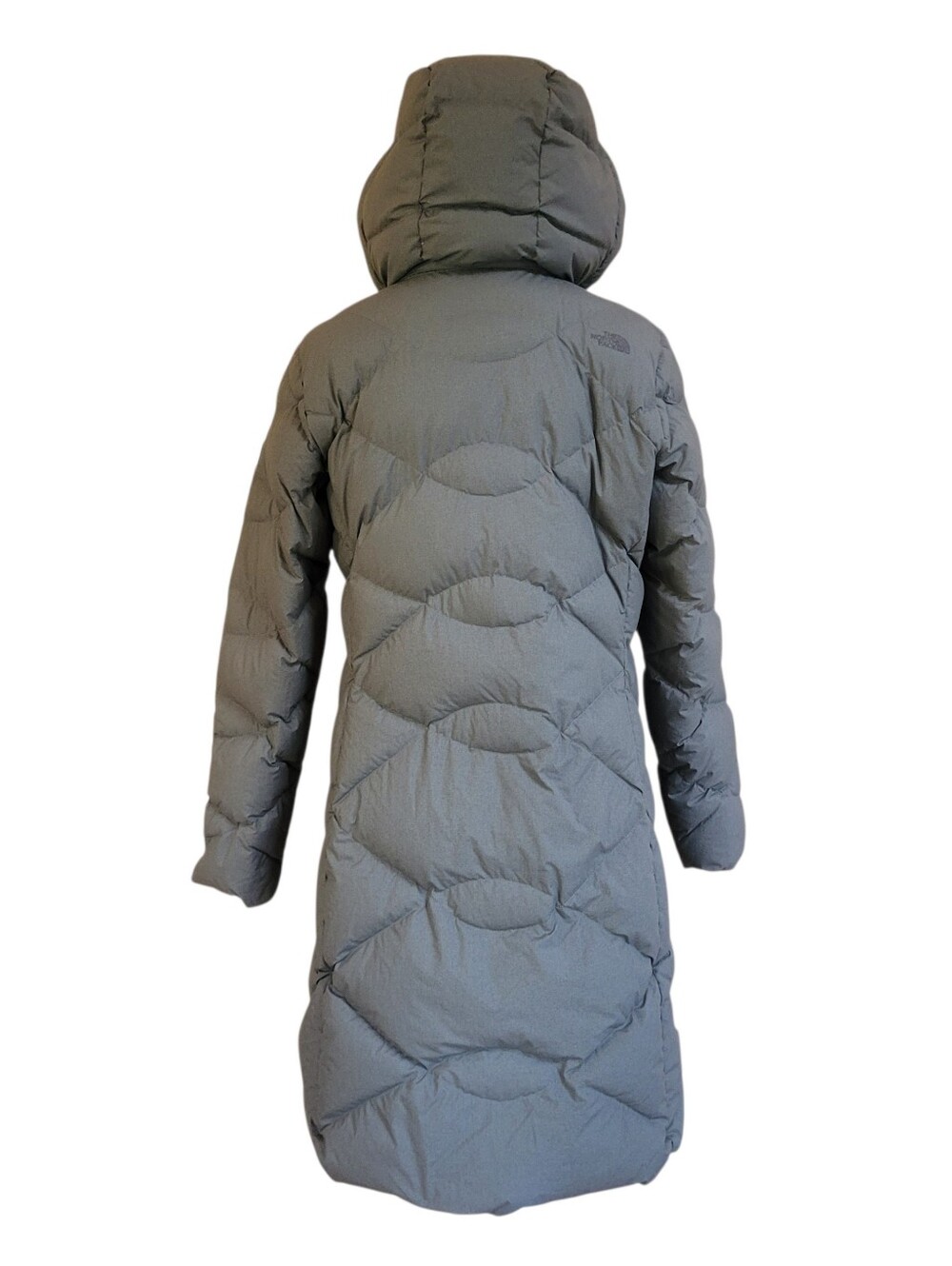 The North Face Women’s Miss Metro 550 Down Parka Gray Long Hooded Puffer Coat M - Picture 2 of 11